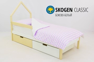 Детская кровать-домик мини Skogen бежево-белый в Хабаровске