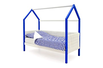 Детская кровать-домик «Svogen сине-белый» мягкая в Хабаровске