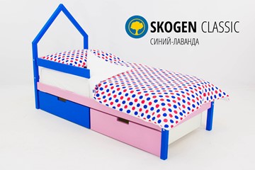 Детская кровать-домик мини Skogen синий-лаванда в Хабаровске