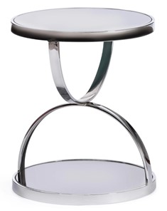 Кофейный столик GROTTO (mod. 9157) металл/дымчатое стекло, 42х42х50, хром в Комсомольске-на-Амуре
