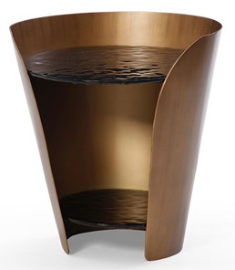Стеклянный столик в гостиную ET6123 (D48,6) закаленное стекло/бронзовый в Хабаровске