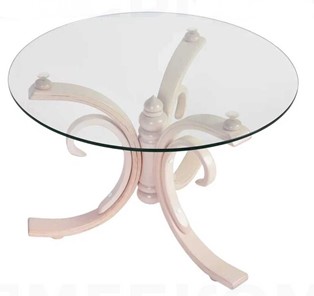 Стеклянный столик в зал СЖ 5 беленый дуб/стекло в Хабаровске