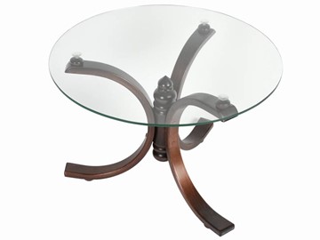 Стеклянный столик в гостиную Лорд (темно-коричневый) в Хабаровске