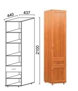 Шкаф двухдверный Александра-1, ПР-4, шимо светлый, МДФ с кожзамом в Комсомольске-на-Амуре