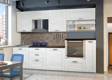 Кухонный гарнитур Квадро 2700, цвет Белая лиственница в Хабаровске
