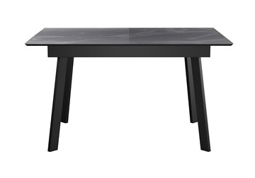 Стол обеденный раскладной DikLine SKH125 Керамика Серый мрамор/подстолье черное/опоры черные (2 уп.) в Комсомольске-на-Амуре