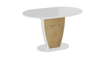 Овальный обеденный стол Монреаль тип 1 (Белый глянец/Бунратти) в Хабаровске