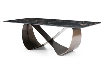 Керамический кухонный стол DT9305FCI (240) черный керамика/бронзовый в Хабаровске