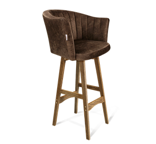 Барный стул SHT-ST42-1 / SHT-S65 (кофейный трюфель/дуб брашированный коричневый) в Хабаровске