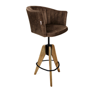 Барный стул SHT-ST42-1 / SHT-S92 (кофейный трюфель/браш.коричневый/черный муар) в Хабаровске