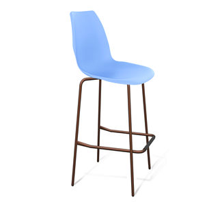 Барный стул SHT-ST29/S29 (голубой pan 278/медный металлик) в Хабаровске