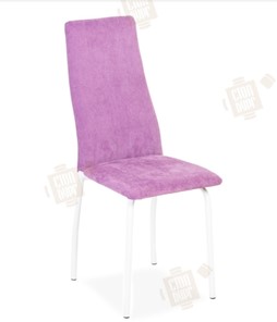 Кухонный стул Волна, каркас металл белый, инфинити фиолетовый в Хабаровске