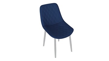 Кухонный стул Oscar (Белый муар/Велюр L005 синий) в Хабаровске