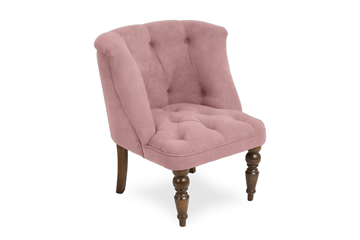 Кресло Бриджит розовый ножки коричневые в Хабаровске