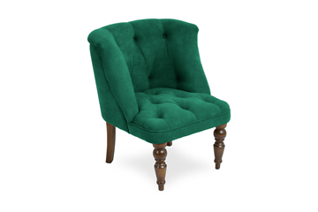 Мягкое кресло Бриджит зеленый ножки коричневые в Хабаровске