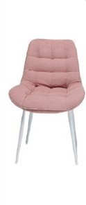 Мягкий стул для кухни Brendoss Комфорт розовый белые ножки в Комсомольске-на-Амуре