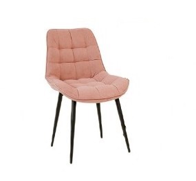 Обеденный стул Brendoss Комфорт розовый черные ножки в Хабаровске