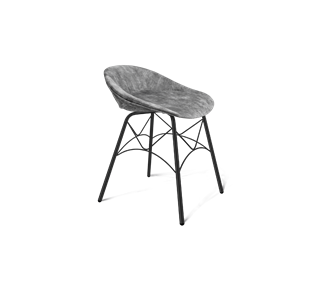 Обеденный стул SHT-ST19-SF1 / SHT-S107 (дымный/черный муар) в Хабаровске
