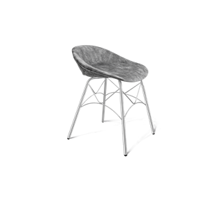 Обеденный стул SHT-ST19-SF1 / SHT-S107 (дымный/хром лак) в Хабаровске