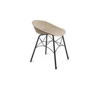 Обеденный стул SHT-ST19-SF1 / SHT-S107 (ванильный крем/черный муар) в Комсомольске-на-Амуре