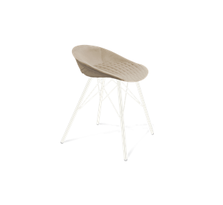 Обеденный стул SHT-ST19-SF1 / SHT-S37 (ванильный крем/белый муар) в Комсомольске-на-Амуре