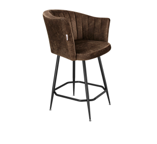 Полубарный стул SHT-ST42-1 / SHT-S148-1 (кофейный трюфель/черный муар) в Комсомольске-на-Амуре