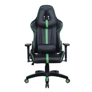 Офисное кресло Brabix GT Carbon GM-120 (две подушки, экокожа, черное/зеленое) 531929 в Комсомольске-на-Амуре