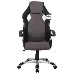 Кресло Brabix Techno GM-002 (ткань, черное/серое, вставки белые) в Хабаровске