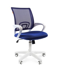 Компьютерное кресло CHAIRMAN 696 white, ткань, цвет синий в Хабаровске