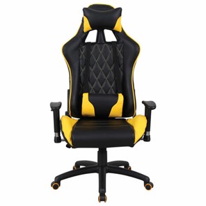 Офисное кресло Brabix GT Master GM-110 (две подушки, экокожа, черное/желтое) 531927 в Комсомольске-на-Амуре