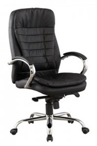 Офисное кресло ДамОфис J 9031-1 экокожа /хром, черный в Хабаровске