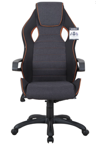 Компьютерное кресло Brabix Techno Pro GM-003 (ткань, черное/серое, вставки оранжевые) в Хабаровске