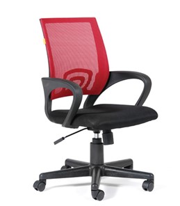Кресло офисное CHAIRMAN 696 black Сетчатый акрил DW69 красный в Комсомольске-на-Амуре