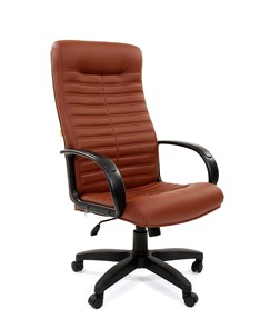Офисное кресло CHAIRMAN 480 LT, экокожа, цвет коричневый в Хабаровске