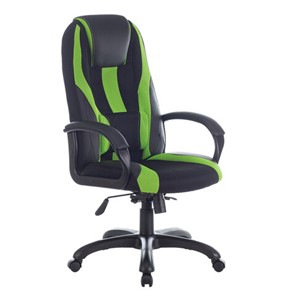 Компьютерное кресло Brabix Premium Rapid GM-102 (экокожа/ткань, черное/зеленое) 532419 в Хабаровске