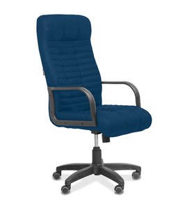 Офисное кресло для руководителя Атлант, ткань Bahama / синяя в Хабаровске
