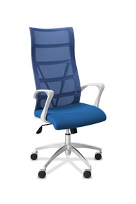 Офисное кресло Топ X белый каркас, сетка/ткань TW / синяя/голубая в Хабаровске