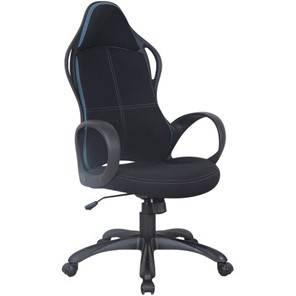 Кресло компьютерное Brabix Premium Force EX-516 (ткань, черное/вставки синие) 531572 в Хабаровске