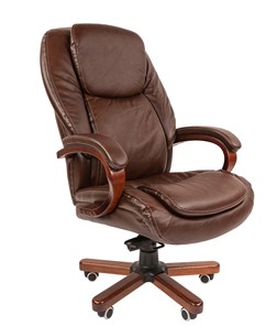 Кресло компьютерное CHAIRMAN 408, коричневый в Комсомольске-на-Амуре