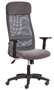 Кресло PROFIT PLT флок/ткань, серый, 29/W-12, арт.20537 в Хабаровске