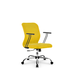 Кресло компьютерное SU-Mr-4/подл.110/осн.003 желтый в Хабаровске