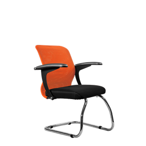 Офисный стул SU-M-4/подл.160/осн.007, Оранжевый/Черный в Комсомольске-на-Амуре