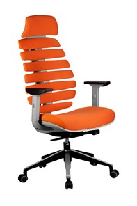 Кресло офисное Riva Chair SHARK (Оранжевый/серый) в Хабаровске