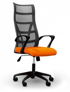 Офисное кресло ДамОфис 5600, оранж/черное в Комсомольске-на-Амуре
