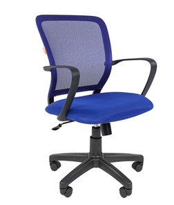Кресло CHAIRMAN 698 black TW-05, ткань, цвет синий в Хабаровске