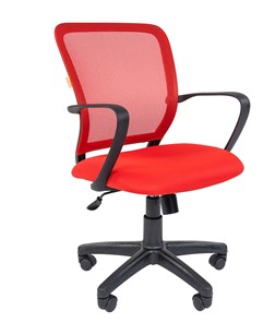 Офисное кресло CHAIRMAN 698 black TW-69, ткань, цвет красный в Хабаровске