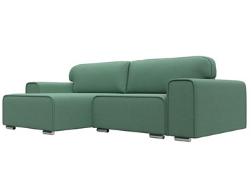 Угловой диван с оттоманкой Лига-029, Амур зеленый (Рогожка) в Комсомольске-на-Амуре
