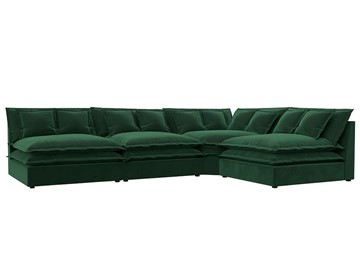 Угловой диван Лига-040, Зеленый (велюр) в Хабаровске