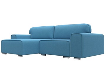 Угловой диван с оттоманкой Лига-029, Амур голубой (Рогожка) в Хабаровске