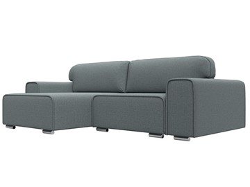 Угловой диван с оттоманкой Лига-029, Амур серый (Рогожка) в Хабаровске